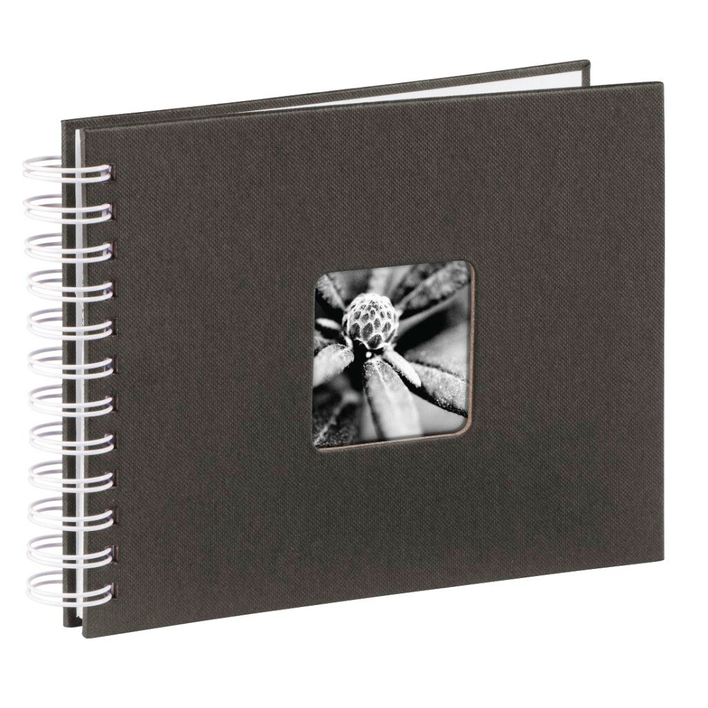 Hama spiraalalbum fine art 24x17 cm 50 witte pagina's zwart