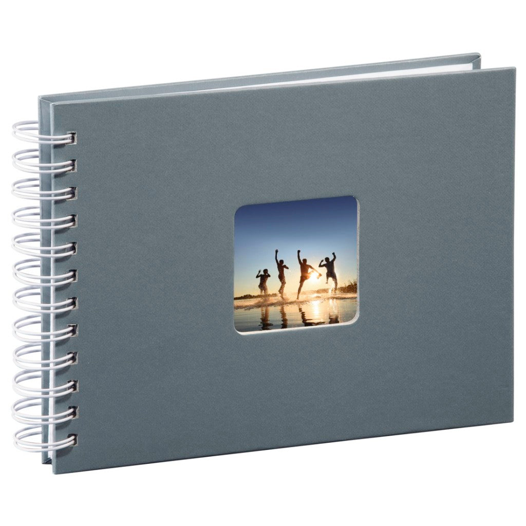 Hama spiraalalbum fine art 24 x 17 cm 50 witte pagina's grijs