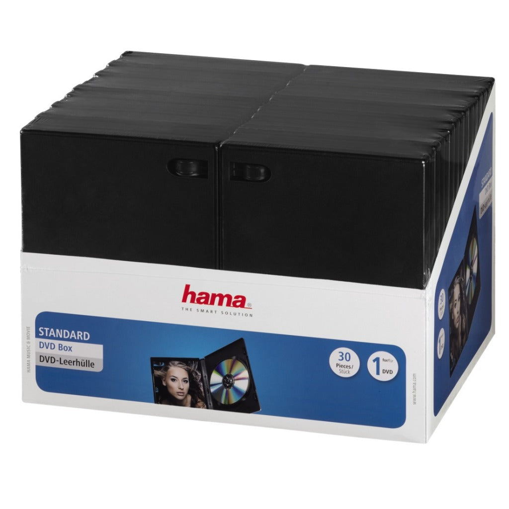 Hama dvd-box zwart 30-pack rood