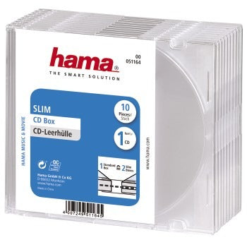 Hama cd slimbox transparant 10pak