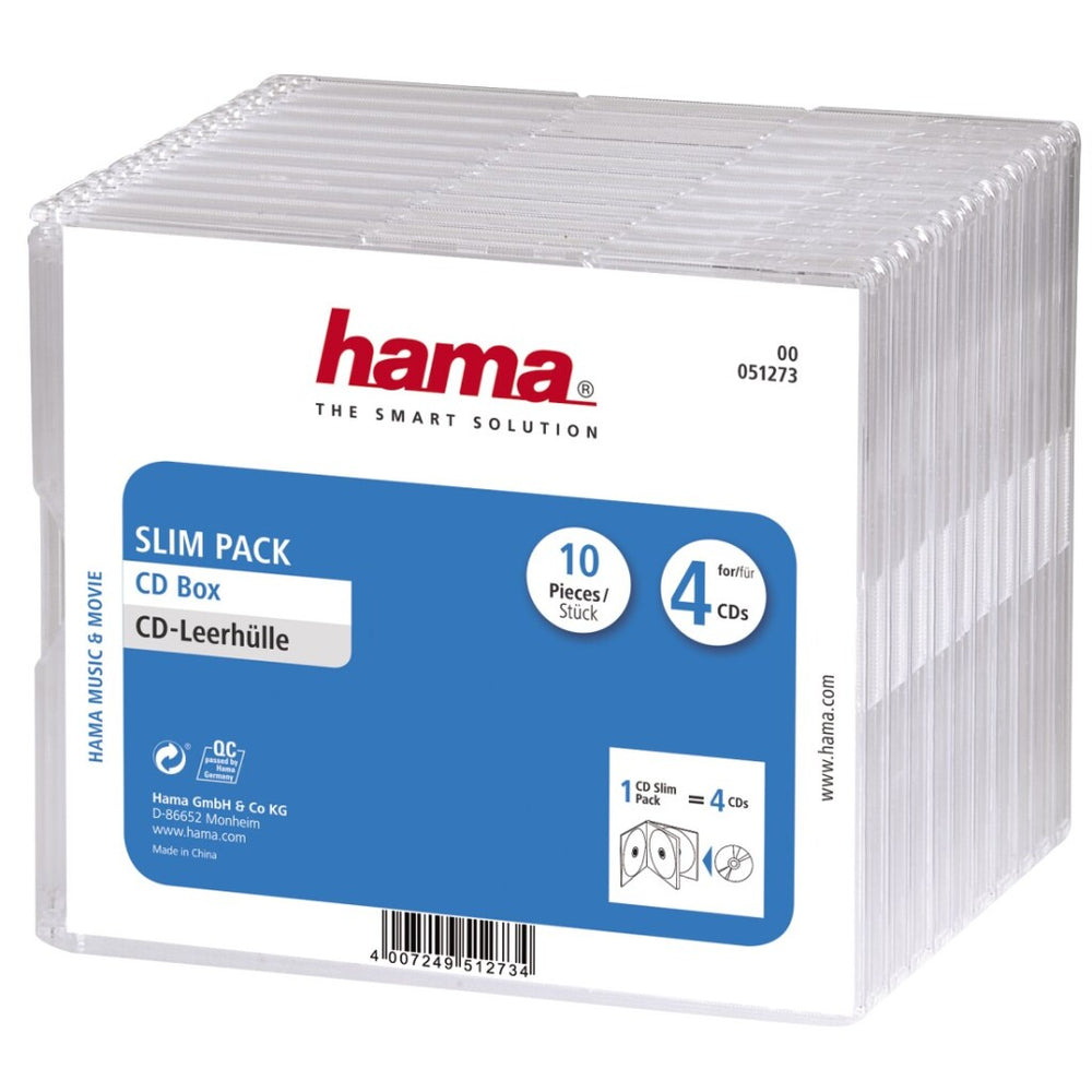 Hama cd doosjes #039;slimpack #039;4 per 10