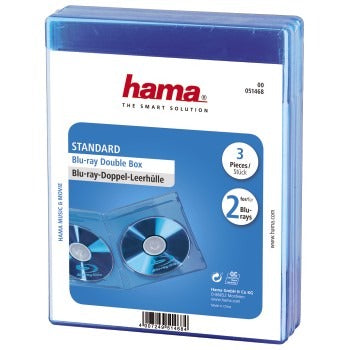 Hama bluray dubbelbox 3pak blauw
