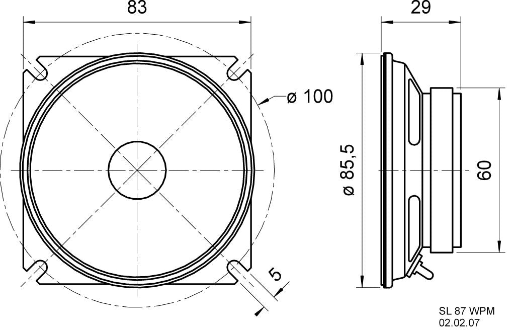 Visaton vs-sl87wpm 4 inbouw speaker