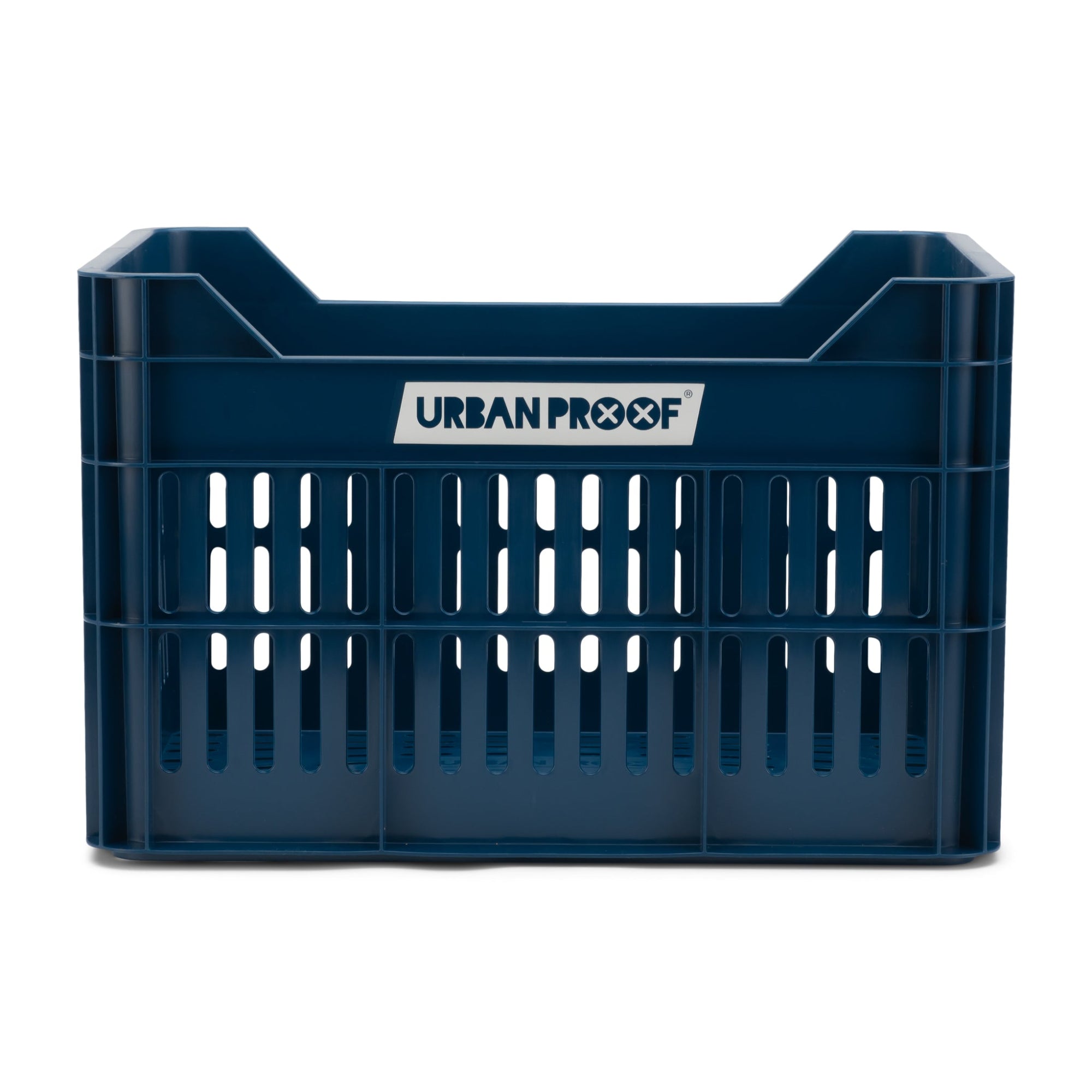 fietskrat Gerecycled 30 liter polypropyleen donkerblauw