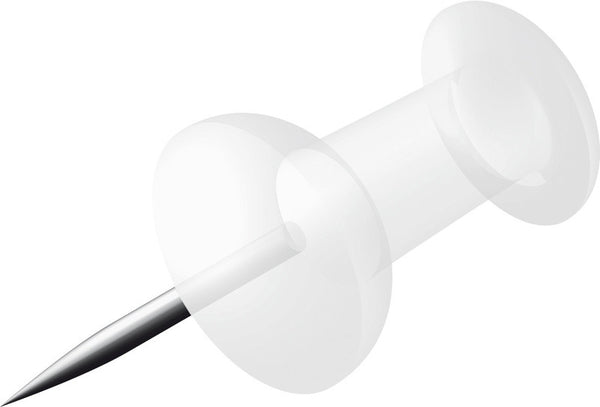 Alco al-663-22 pushpins doosje a 100 stuks transparant