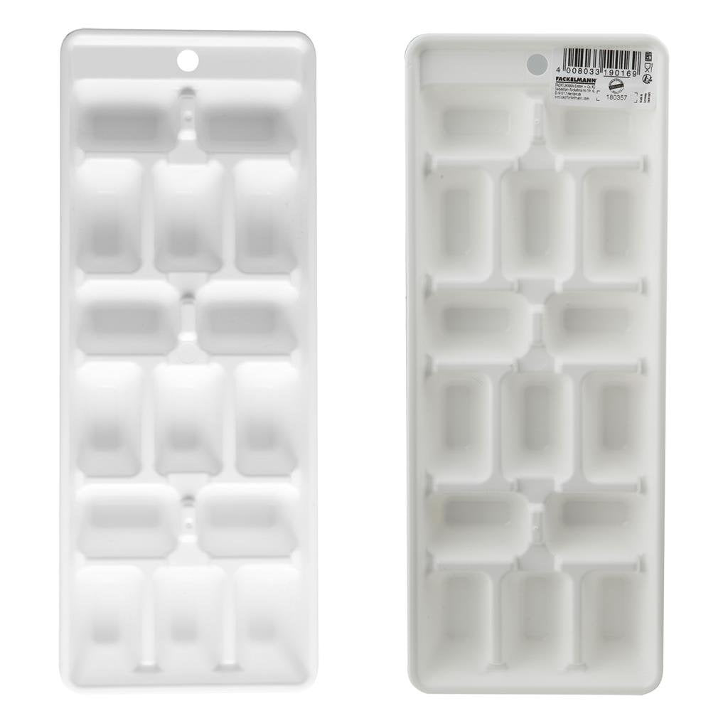 Fackelmann ijsblokjesvormer 24x9 cm wit pp