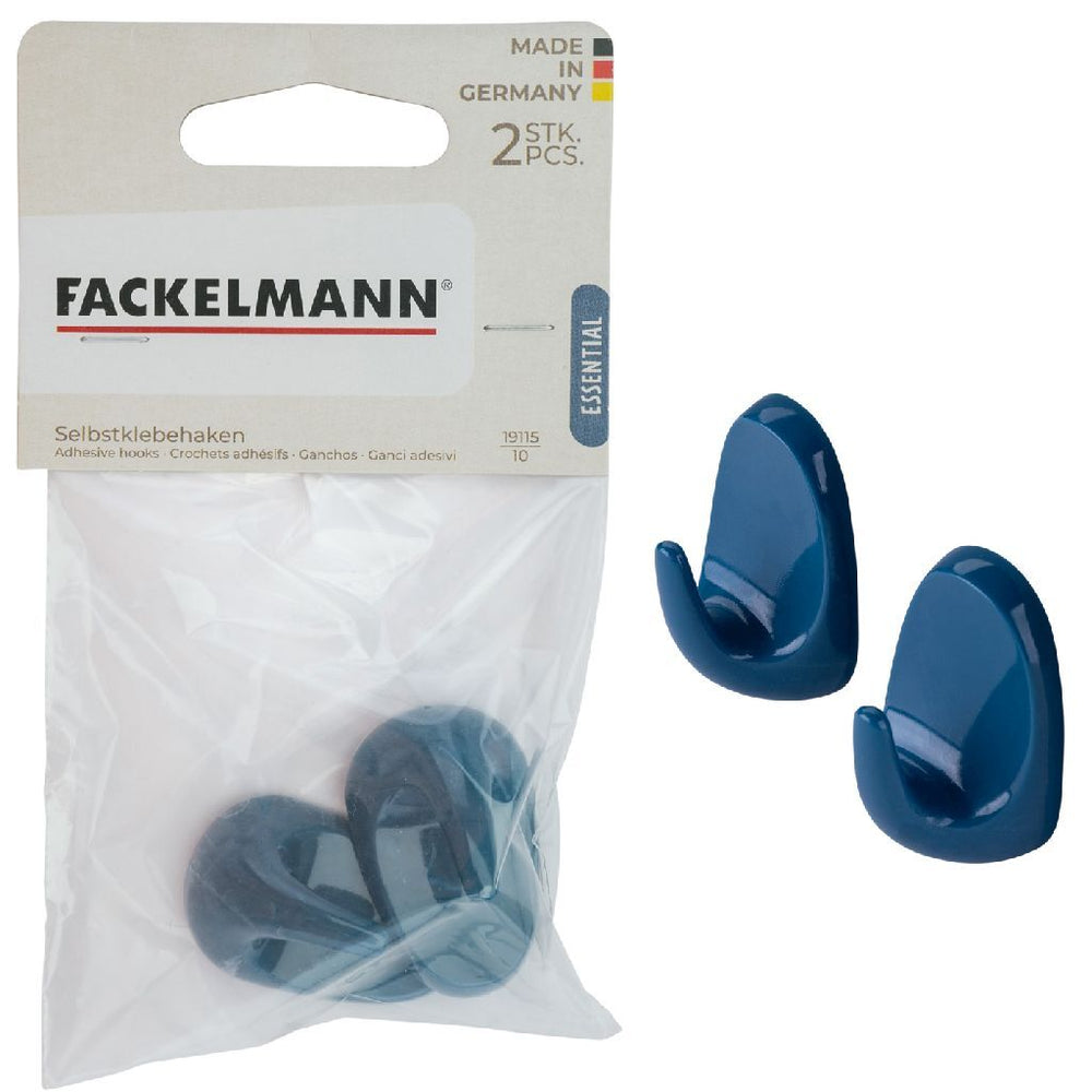 Fackelmann theedoek haken 2 stuks donkerblauw