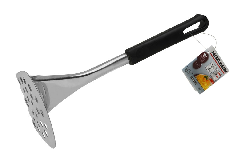Fackelmann aardappelstamper 24 cm rvs zwart