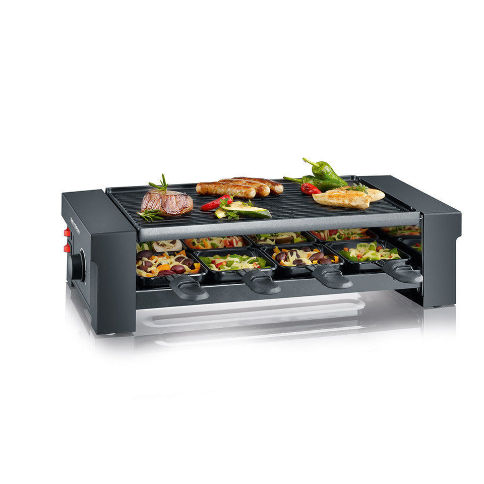 Severin rg2687 pizzaraclettegrill 1150w zwart