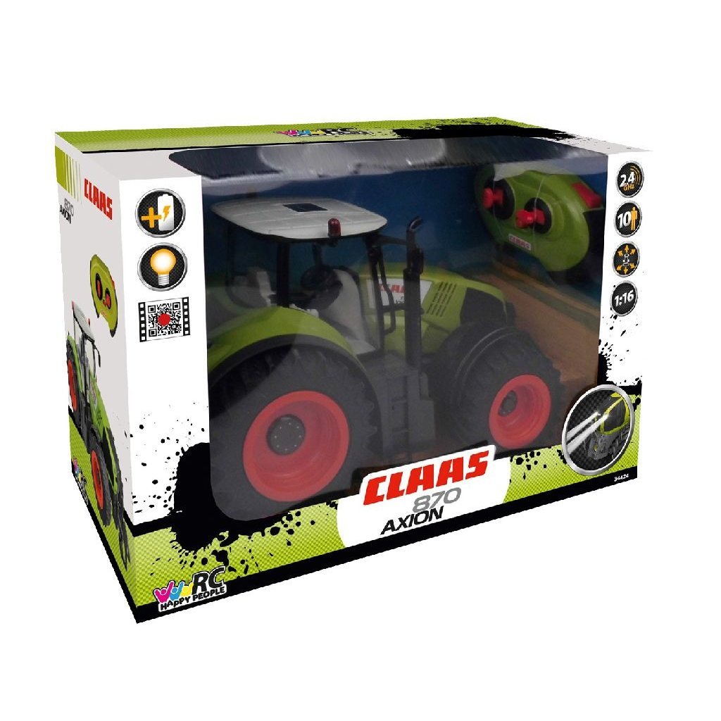 Happy people rc claas axion 870 tractor met licht 1:16
