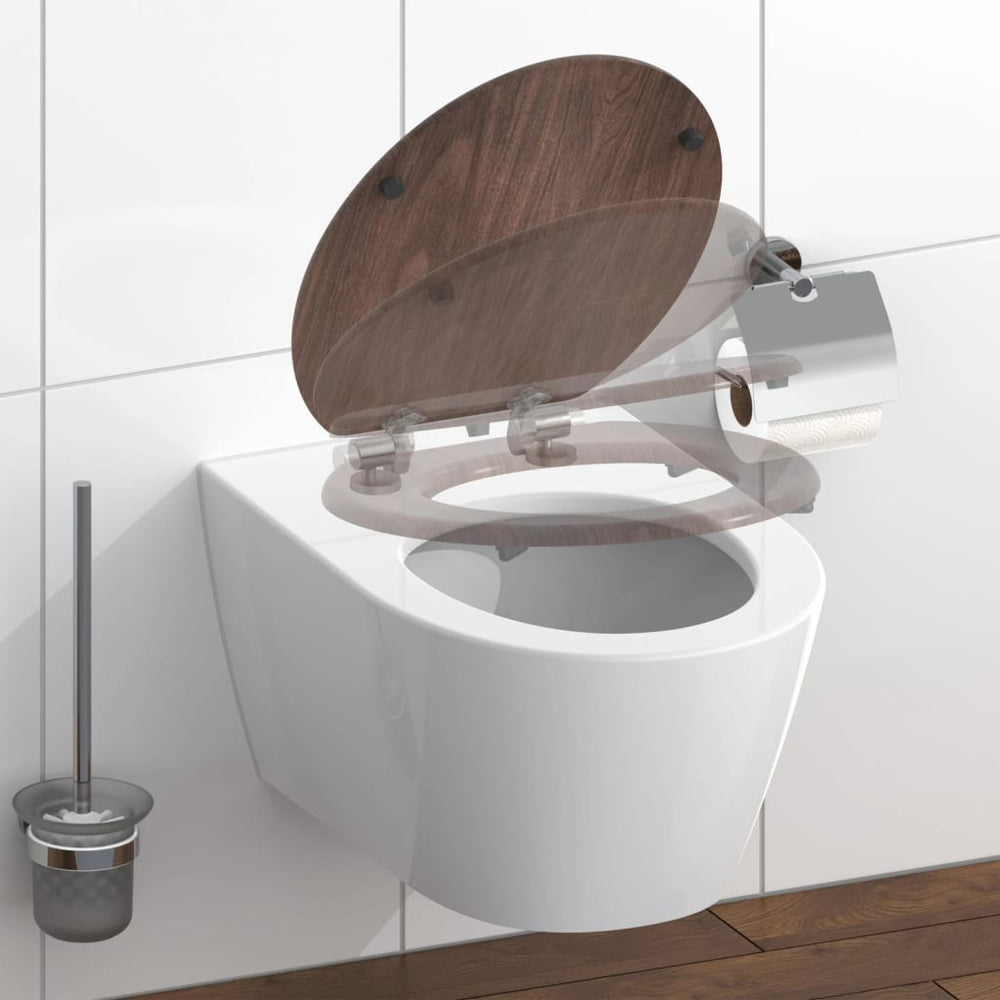 SCHÜTTE SCHÜTTE Toiletbril softclose DONKER HOUT MDF
