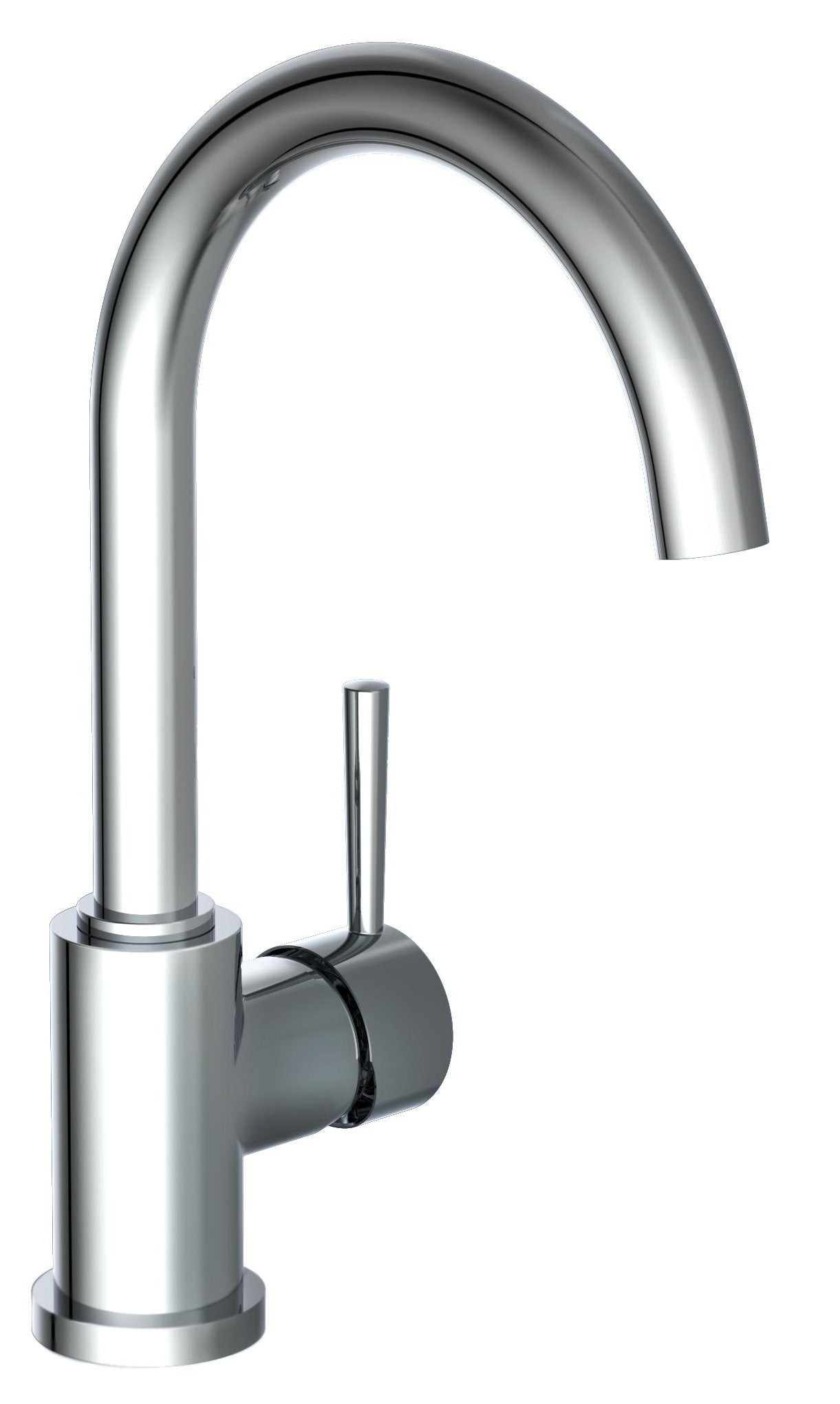 Ngk schutte unicorn ééngreepsmeraan keuken met ronde uitloop | chroom 33755