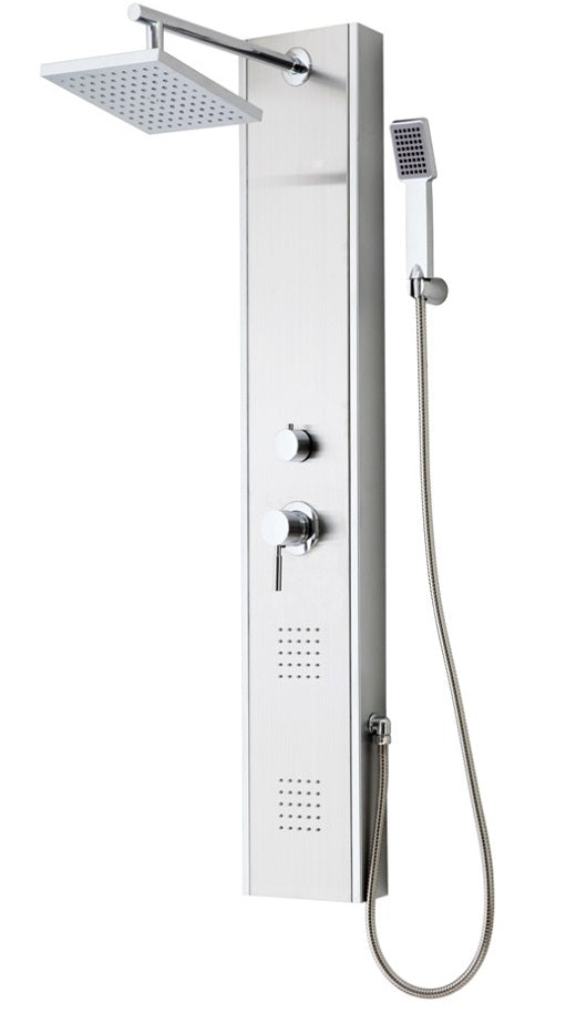 Ngk schutte tahiti douchepaneel met ééngreepsmeraan | roestvrij staal - 60035 - 60035