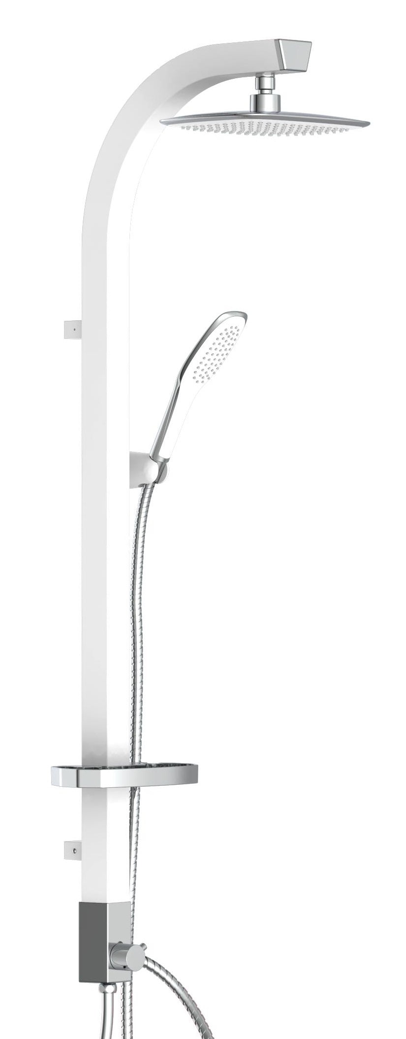 Schutte madagaskar hoofddoucheset | wit-chroom 60065