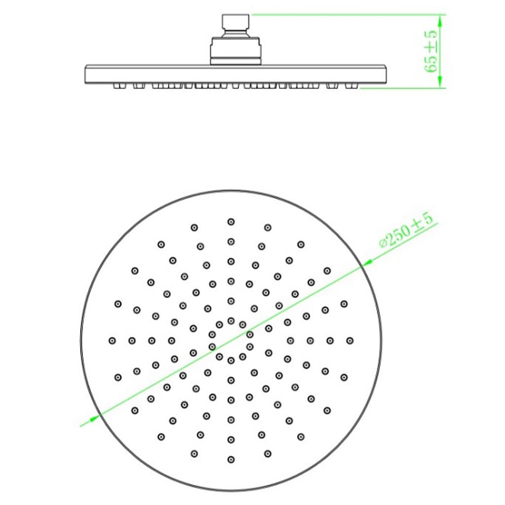 Schütte regendouche le mans chroomkleurig