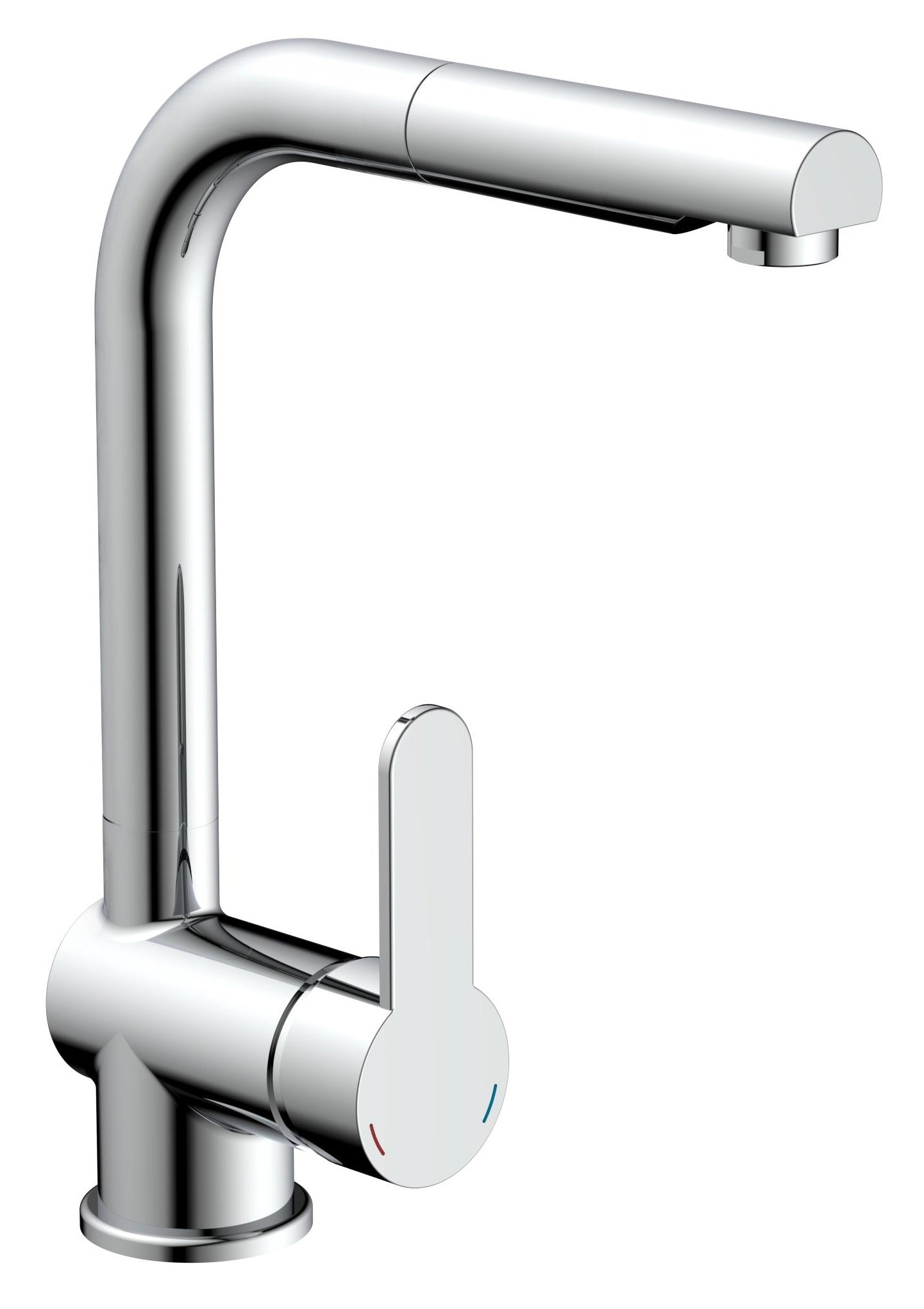 Ngk schutte london ééngreepsmeraan keuken met uittrekbare uitloop | chroom - 79700 - 79700