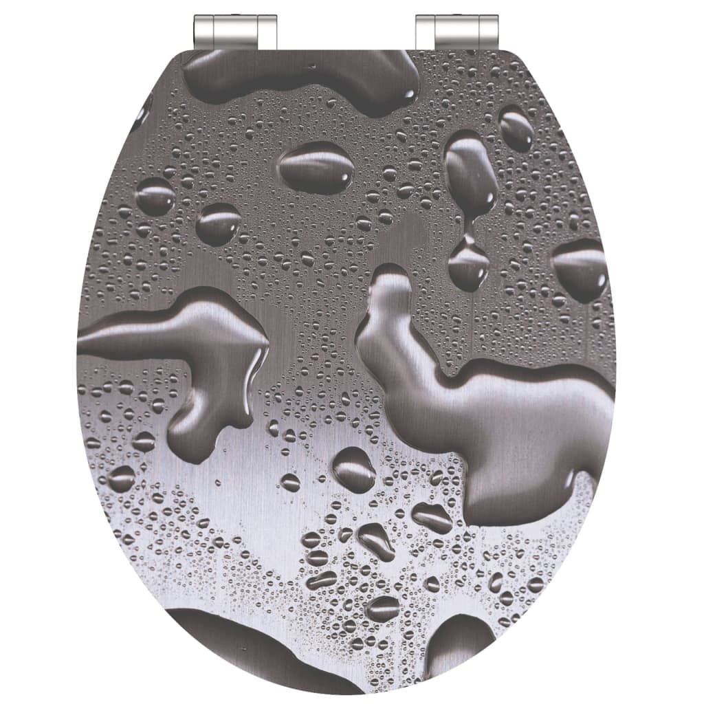 Schütte toiletbril met softclose grijs staal mdf hoogglans