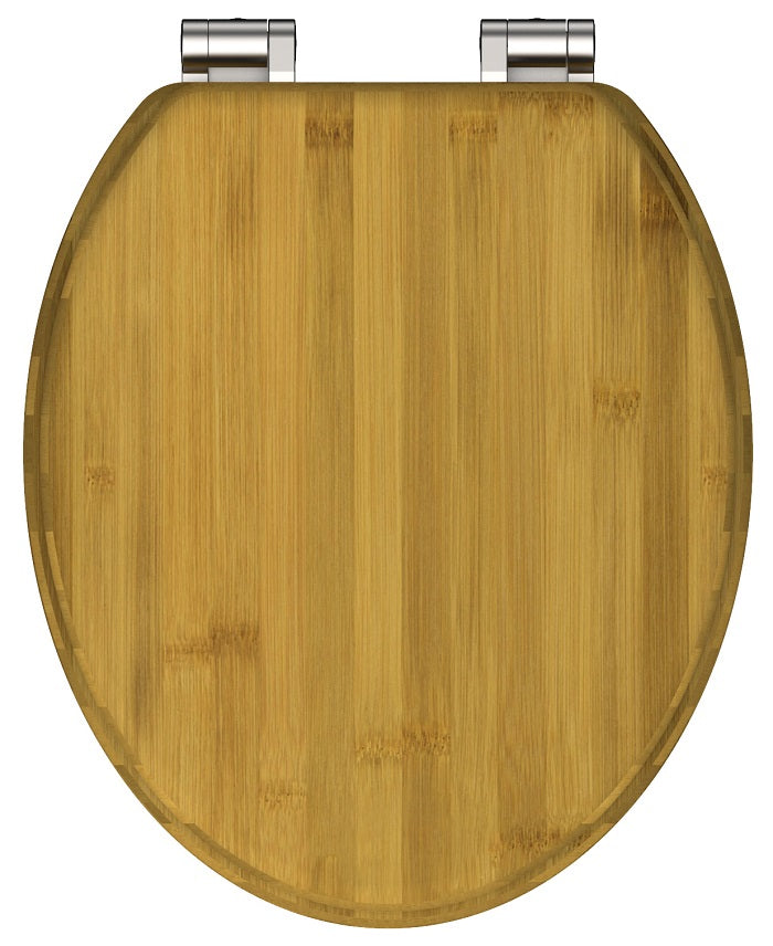 Schutte natural bamboo wc-bril van massief bamboe 81001