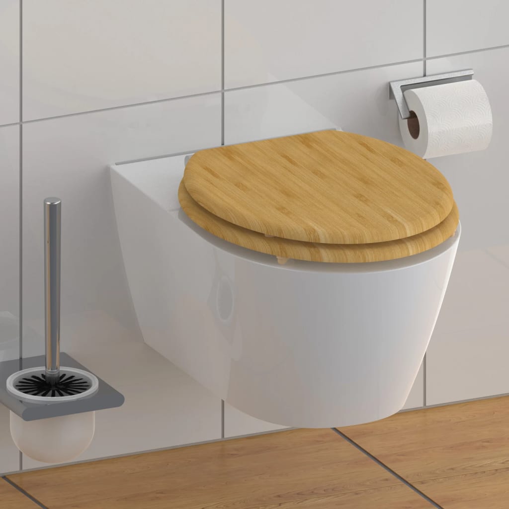 Schütte toiletbril met softclose naturel bamboe