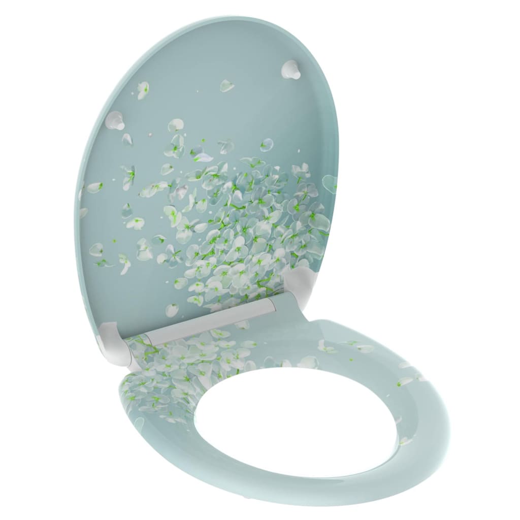 Schütte toiletbril met soft-close quick-release bloem in de wind