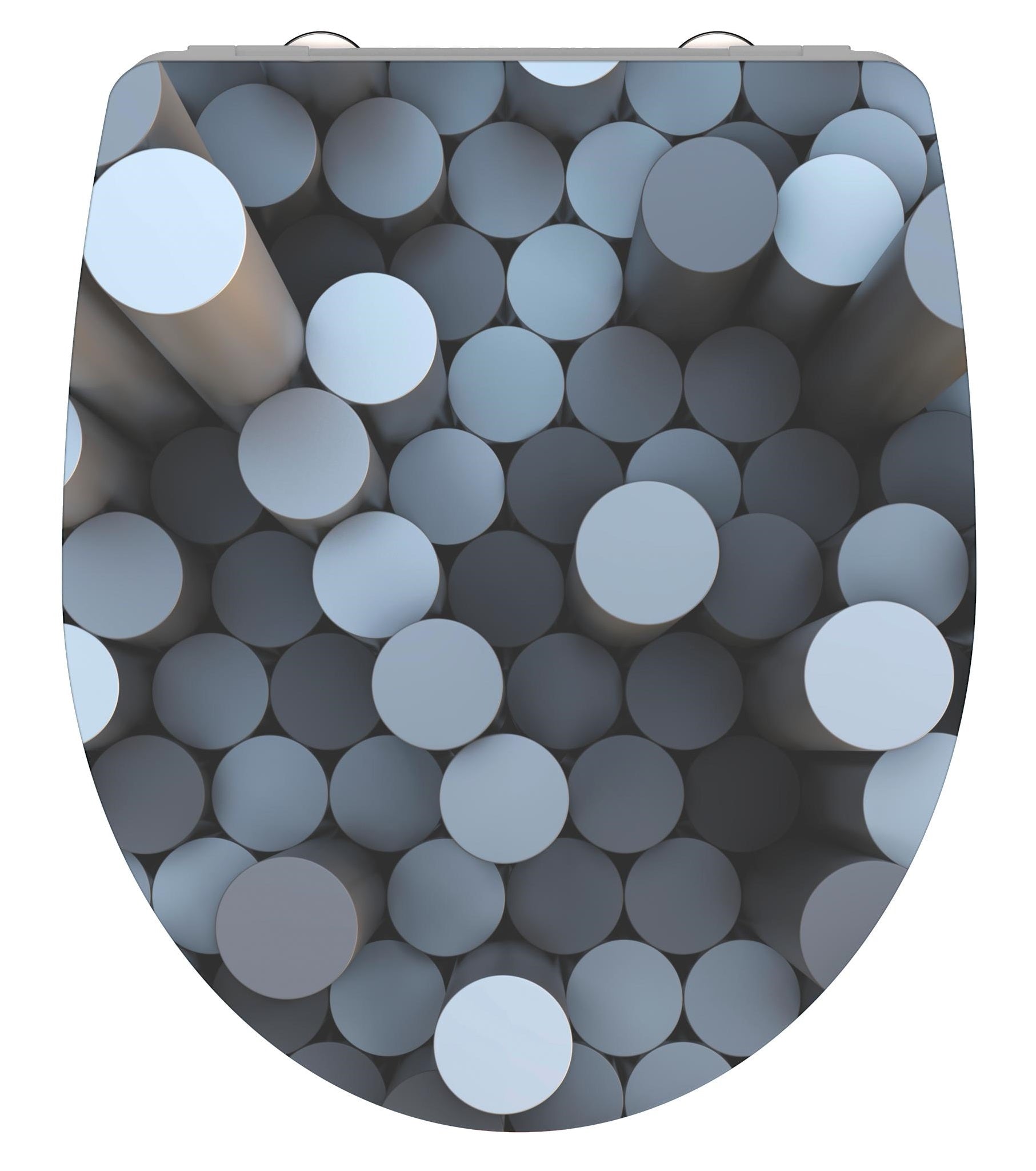 Schutte duroplast high gloss wc-bril round dips met soft-close en quick-release 82593