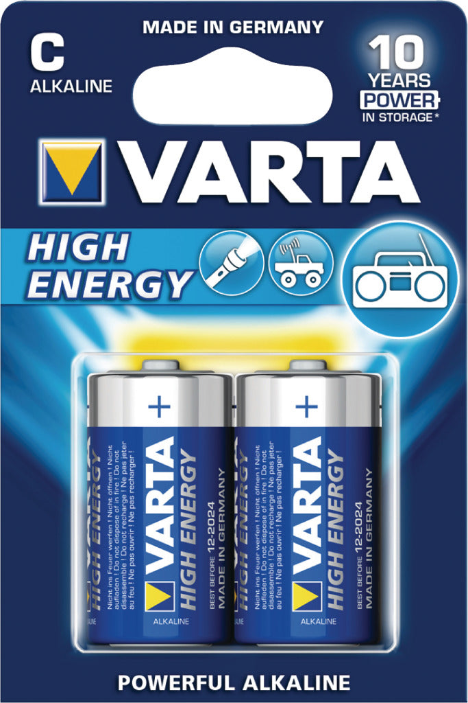 Varta 4914 2b batterij alkaline c lr14 1,5 v hoge energie 10 blisters