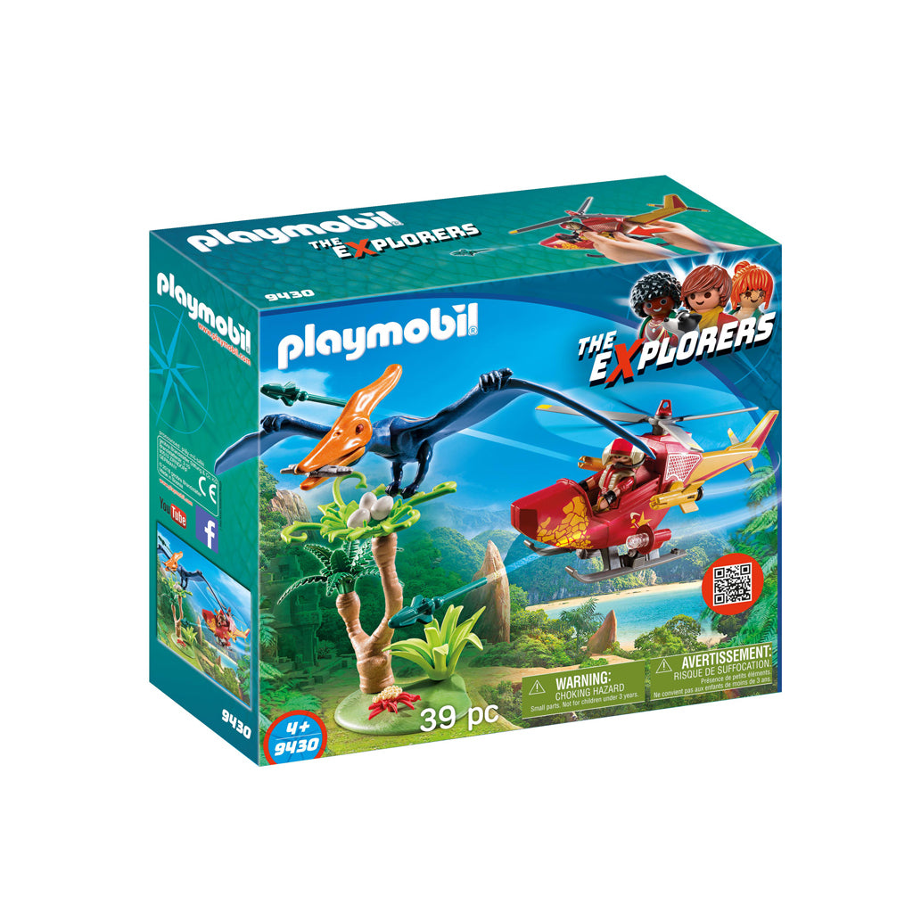 Playmobil 9430 de ontdekkingsreizigers helikopter met pteranodon