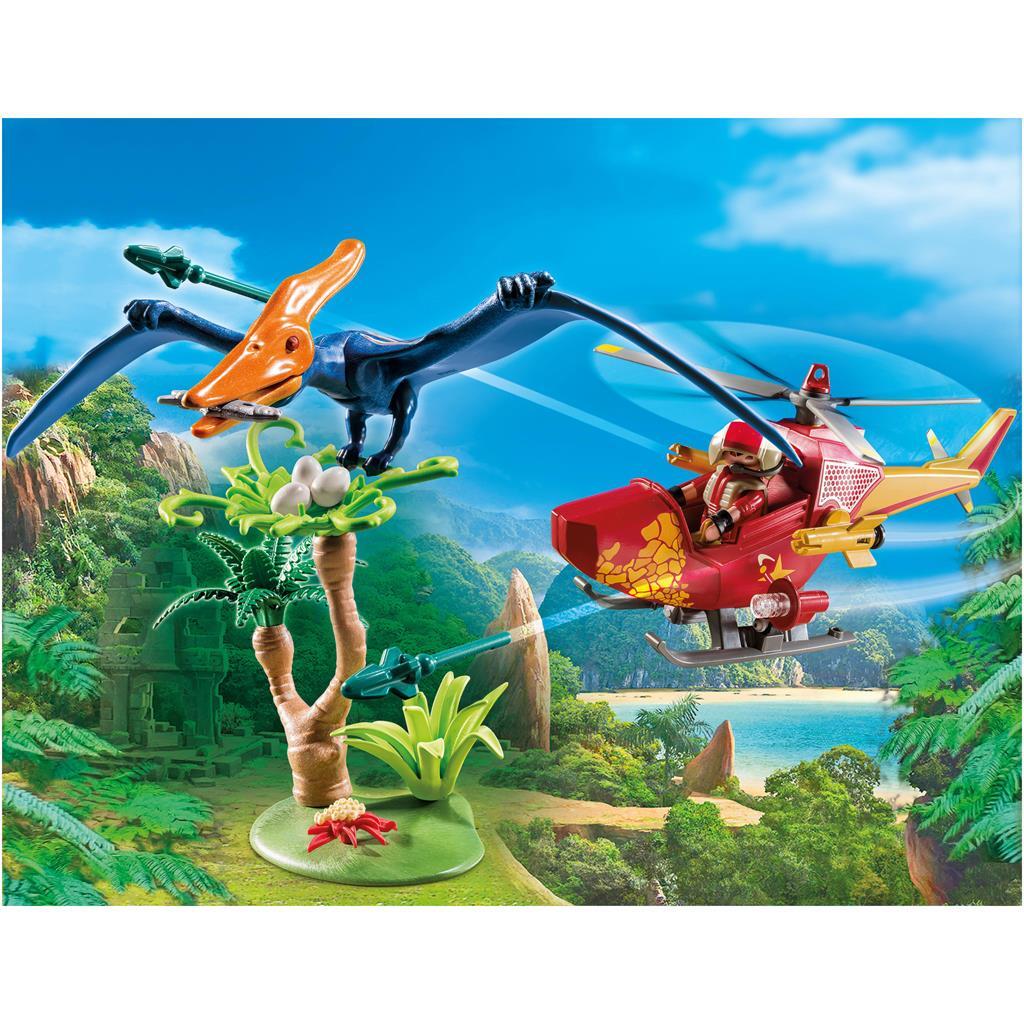 Playmobil 9430 de ontdekkingsreizigers helikopter met pteranodon