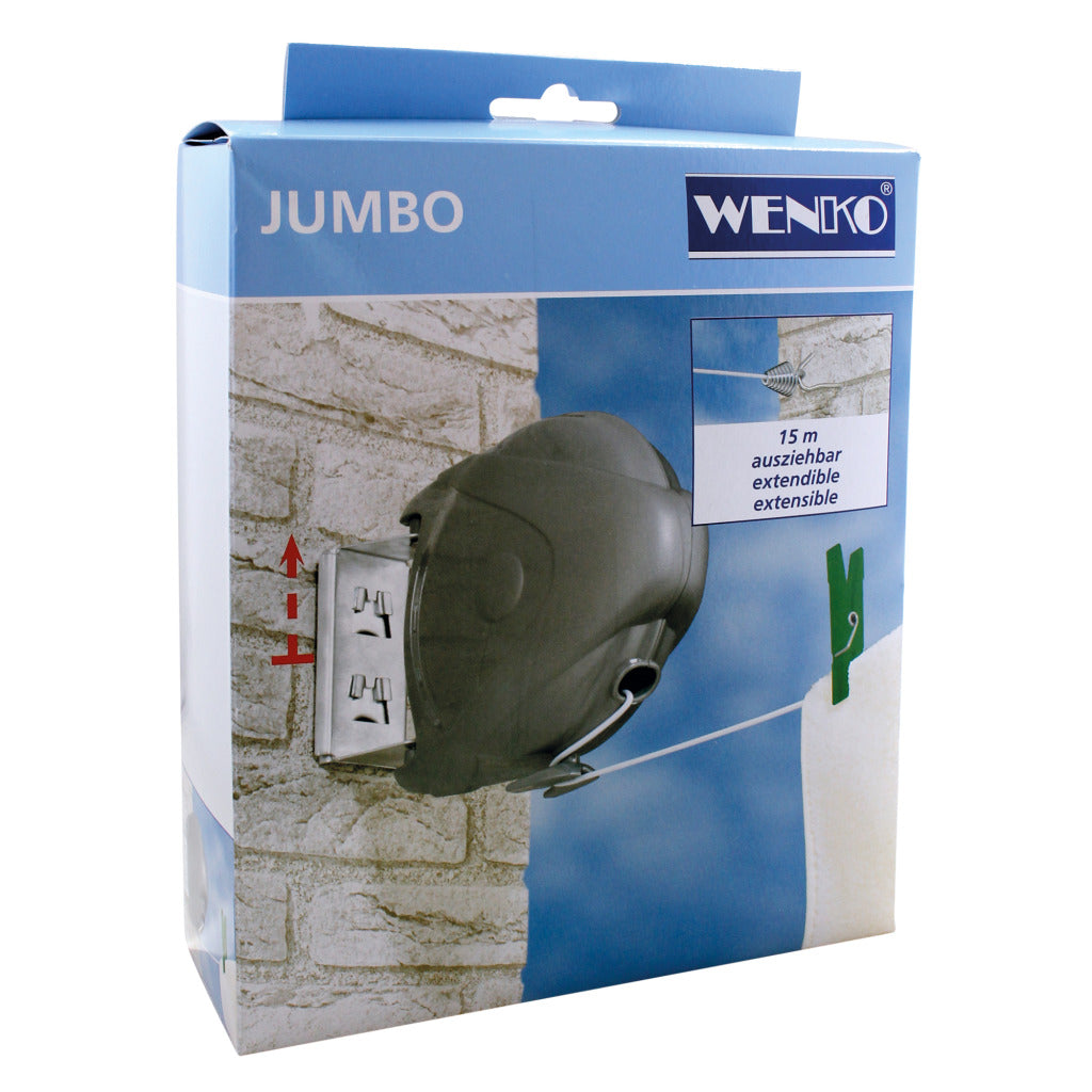 Wenko jumbo uittrekbare waslijn 15m