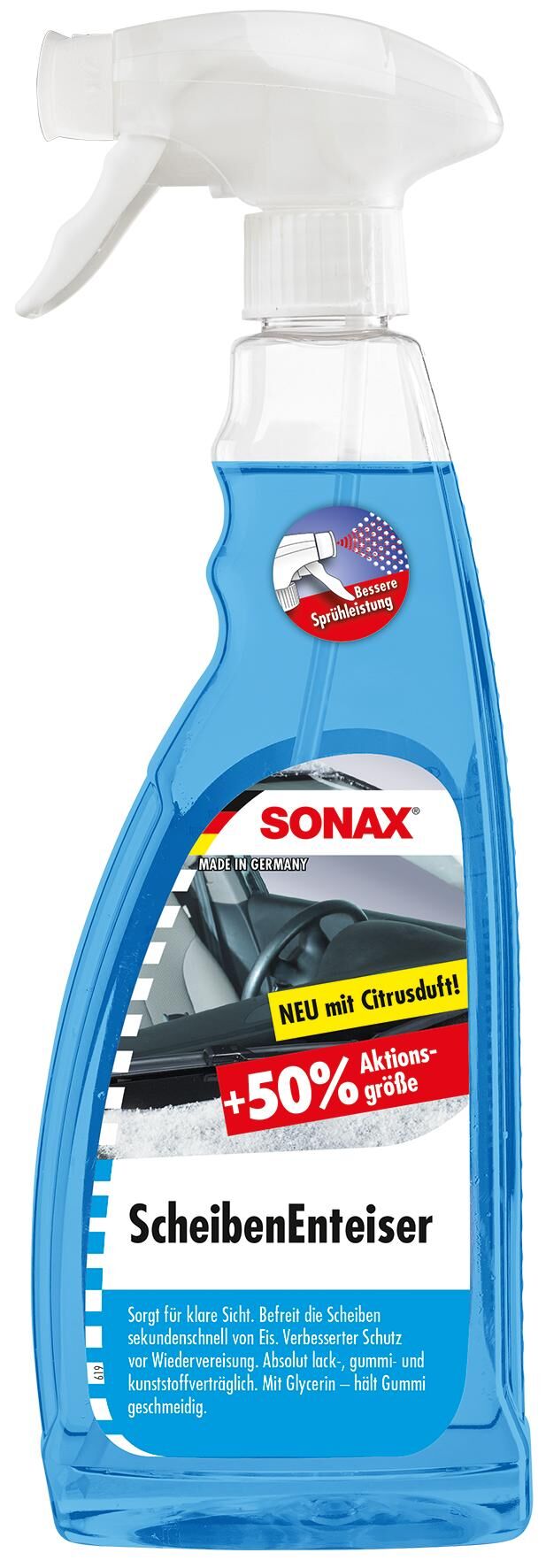 Sonax ijskrabber windshield de-icer 750ml sprue bottle