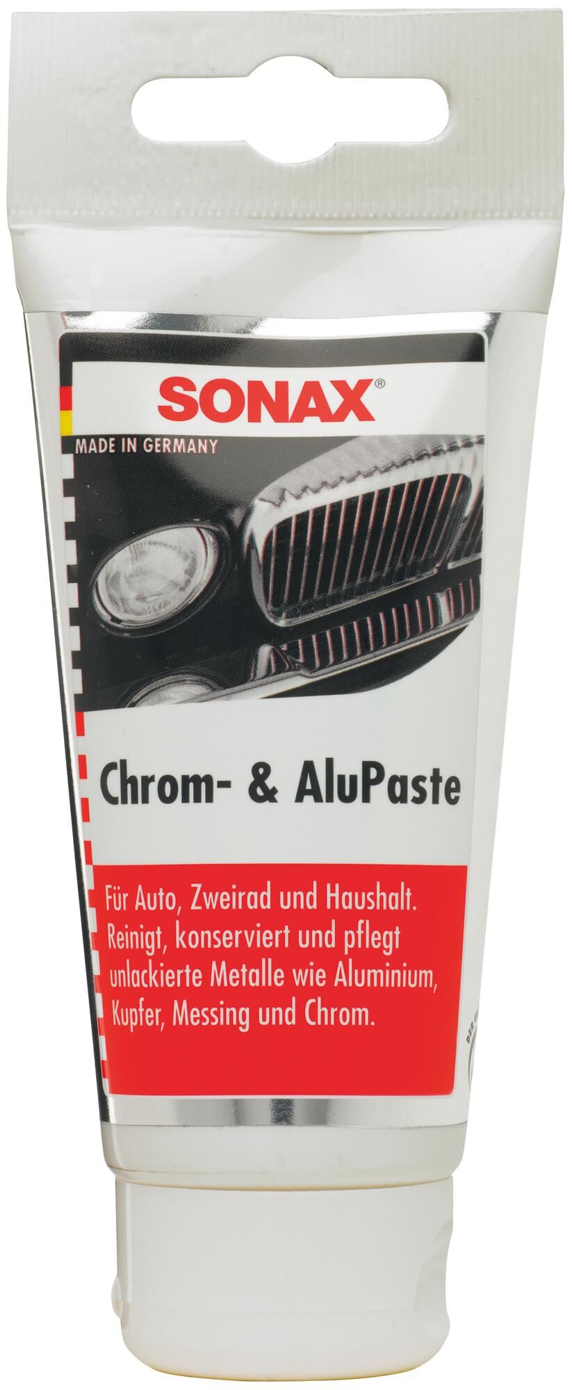 Sonax polijstpasta chrom alupaste chrome paste 75 ml alu-tube