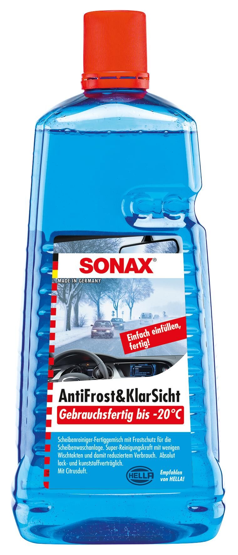 Sonax antivriesbescherming voorruit antifrost klarsicht anti-rust and clear view 2 ltr. done