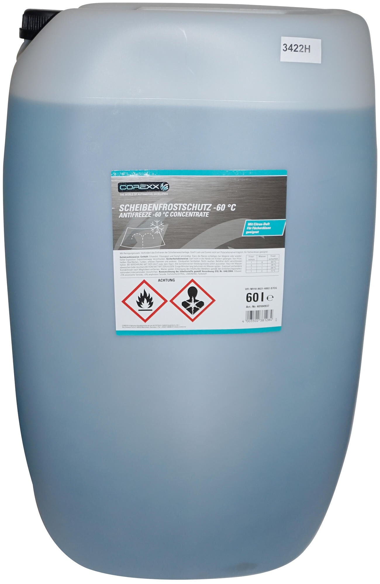 Corexx antivriesbescherming voorruit