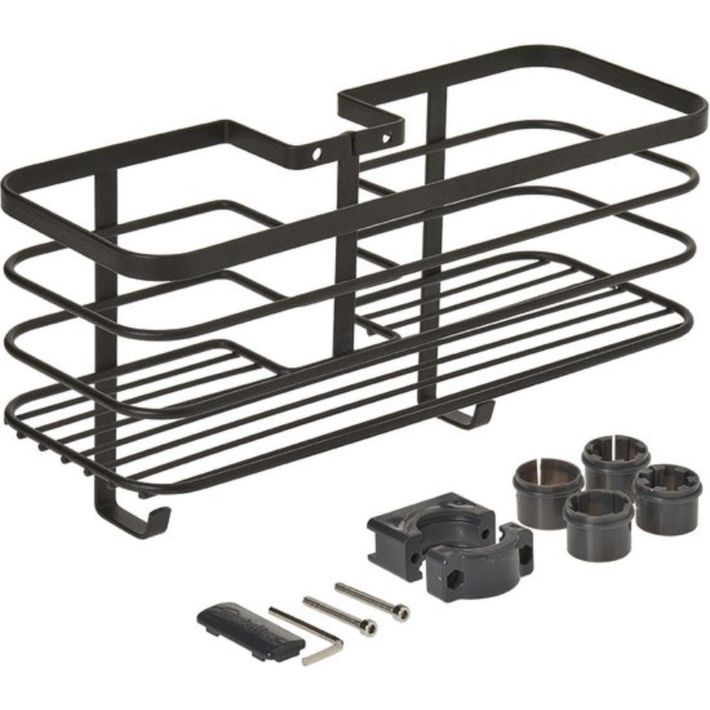 Metaltex origin lava touch doucherek voor douchekolom 29x11x15cm matzwart (ophangen zonder boren)