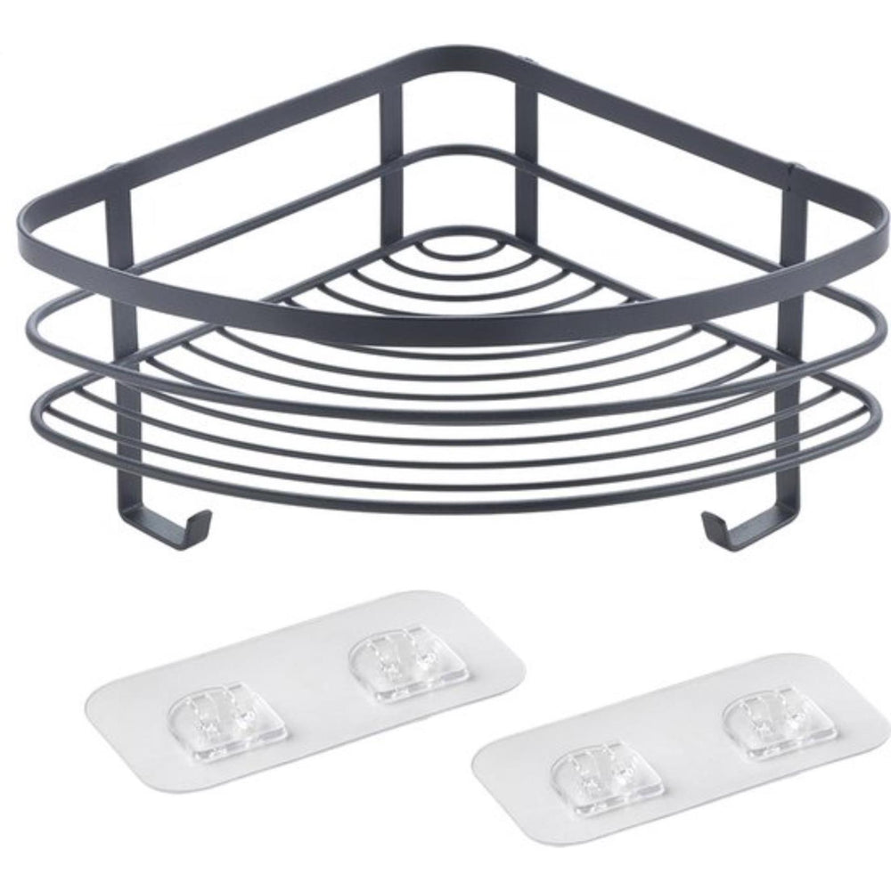 Metaltex origin lava touch douche hoekrek 21x21x13cm matzwart (ophangen zonder boren)