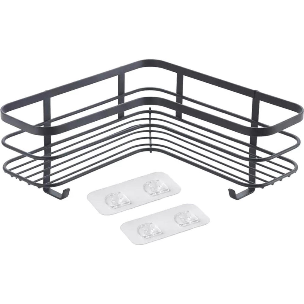 Metaltex origin lava touch douche hoekrek 25x25x13cm matzwart (ophangen zonder boren)