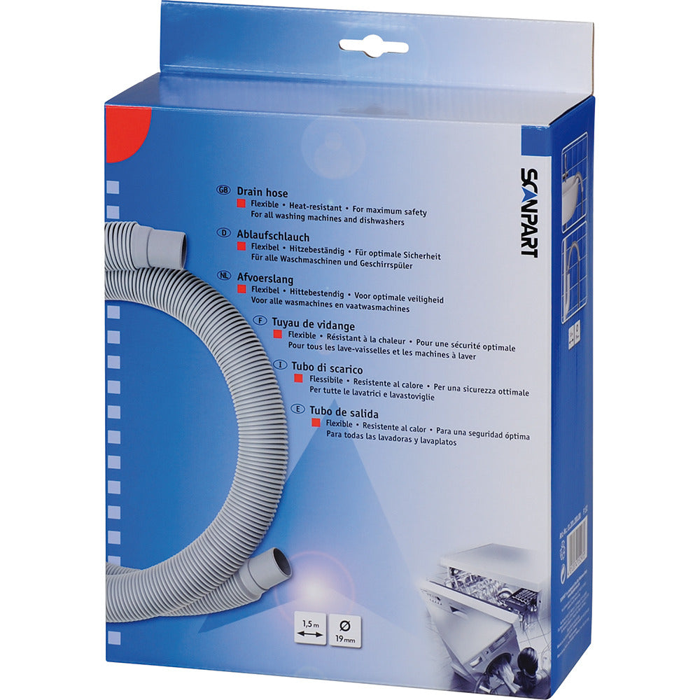 Scanpart 1120120000 f132 afvoerslang 1,5m 19mm