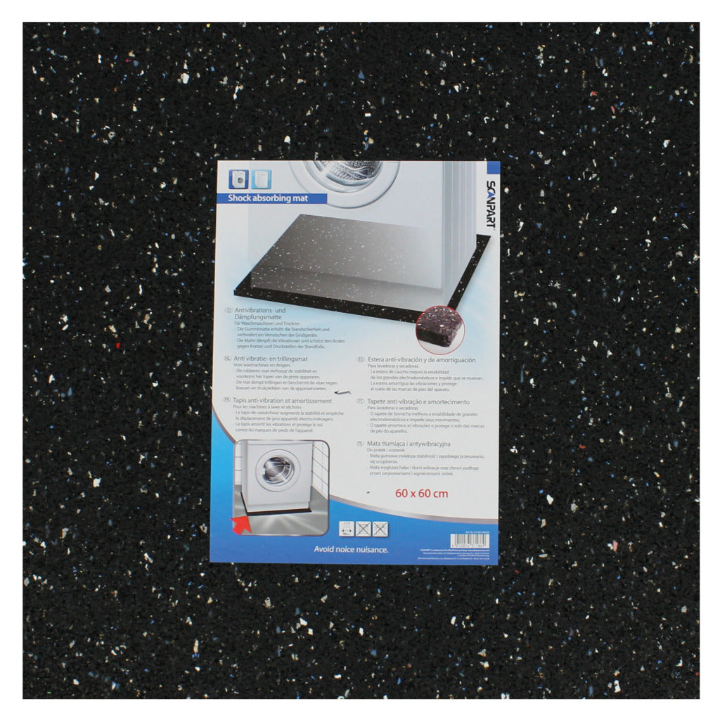 Scanpart anti-vibratiemat 60x60x0,8 zw
