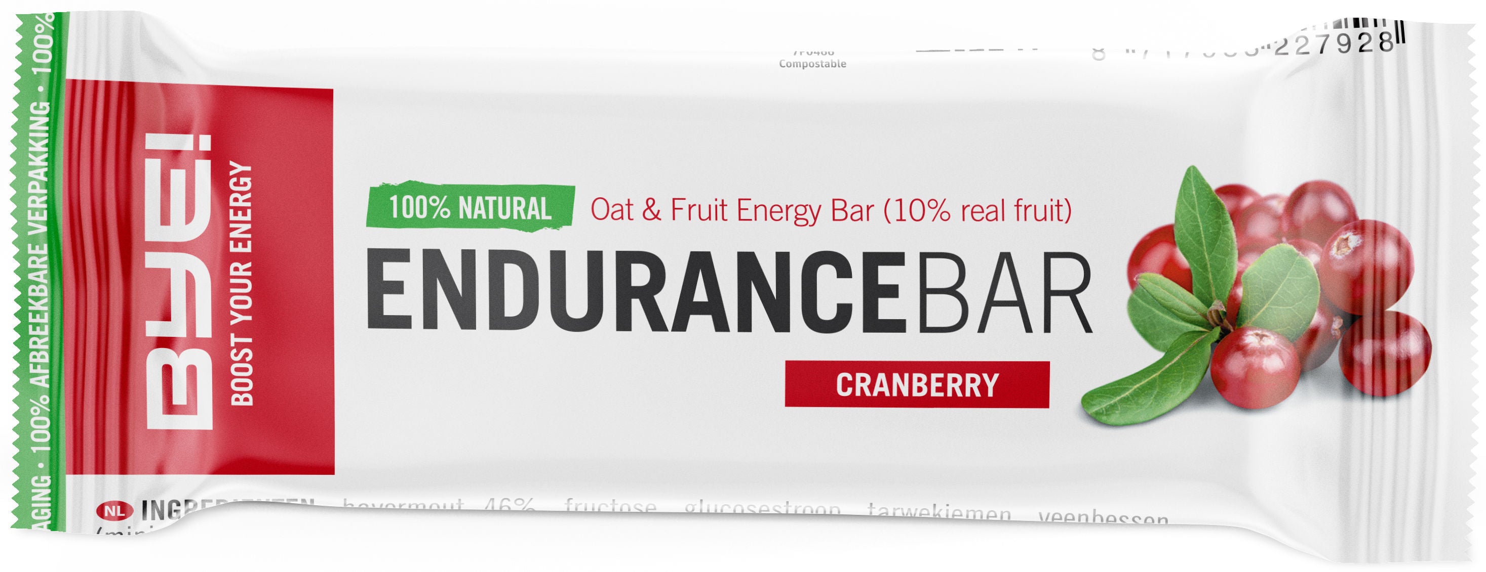 DOEI! Endurance reep cranberry - 40 gram (doos à 30 stuks)