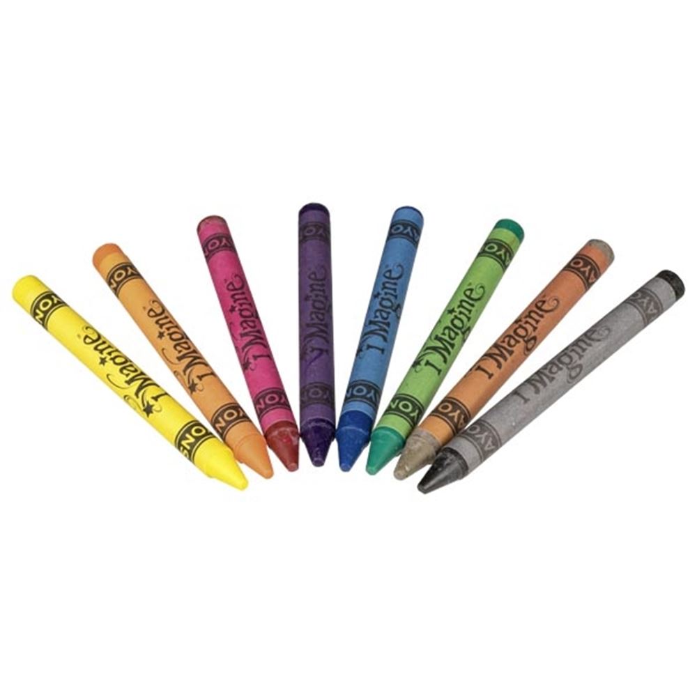 Goki textielkrijt (was). 9 cm. 8 kleuren. 3+