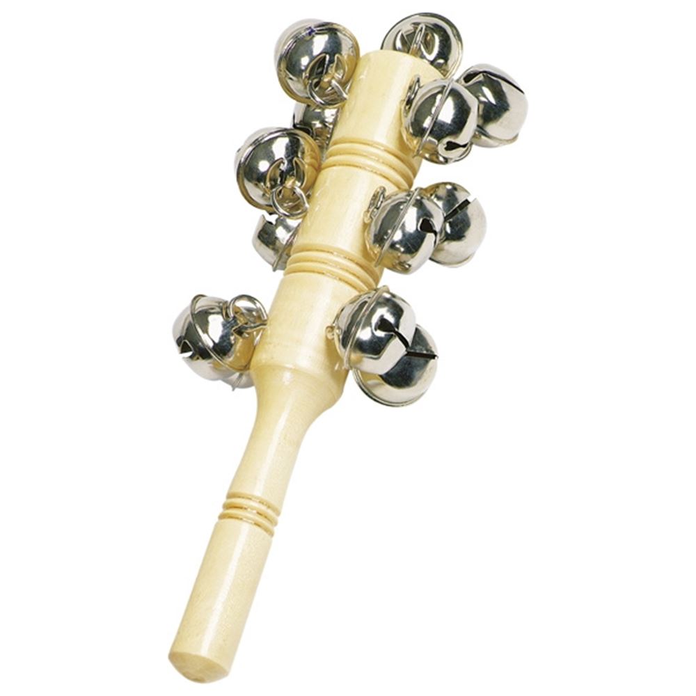 Goki houten instrument belstok met 13 bellen