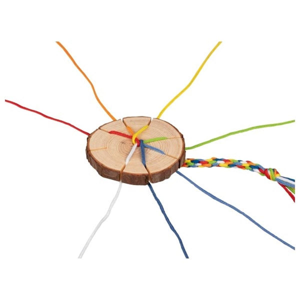 Goki vlecht schijf met 7 kleuren. 7 cm. 4+