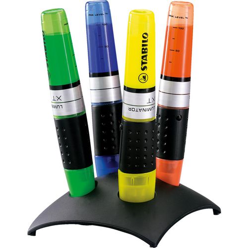 Stabilo tekstmarker luminator xt 2-5mm assorti 4-pack schuine punt