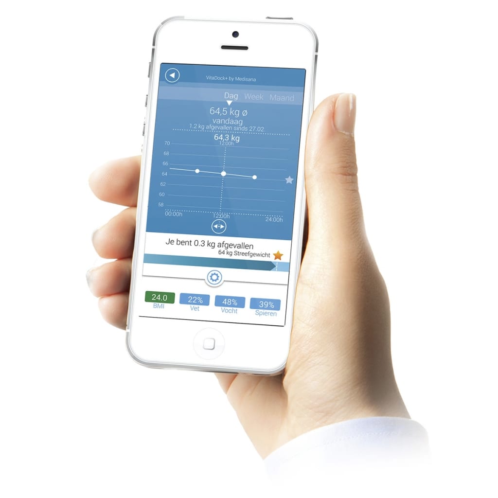 Medisana lichaamsanalyseweegschaal bs 445 wit 180 kg 40441