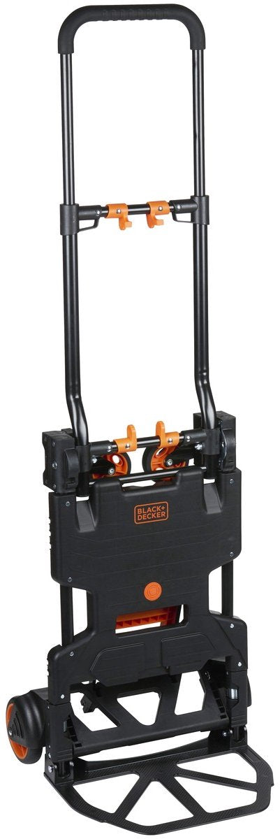 Black+decker 2-in-1 steekwagen en plateauwagen - steekkar max. 55kg - platformwagen max. 120kg - transportwagen inklapbaar - transportwagen met stevige wielen - kunststof staal