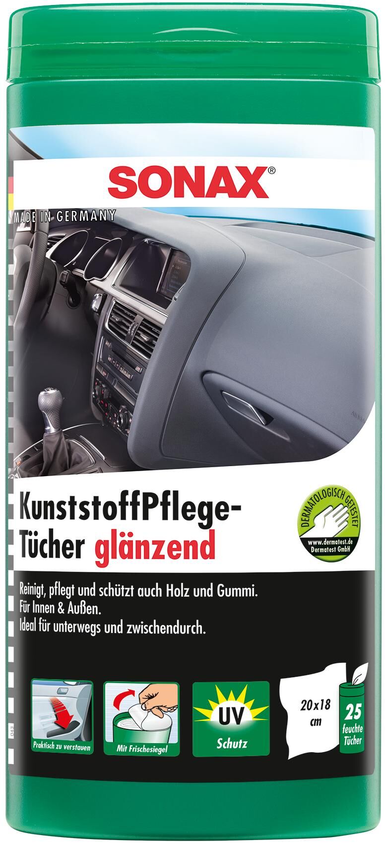 Sonax kunststof onderhoudsdoeken kunststoffpflegetücher plastic care wipes