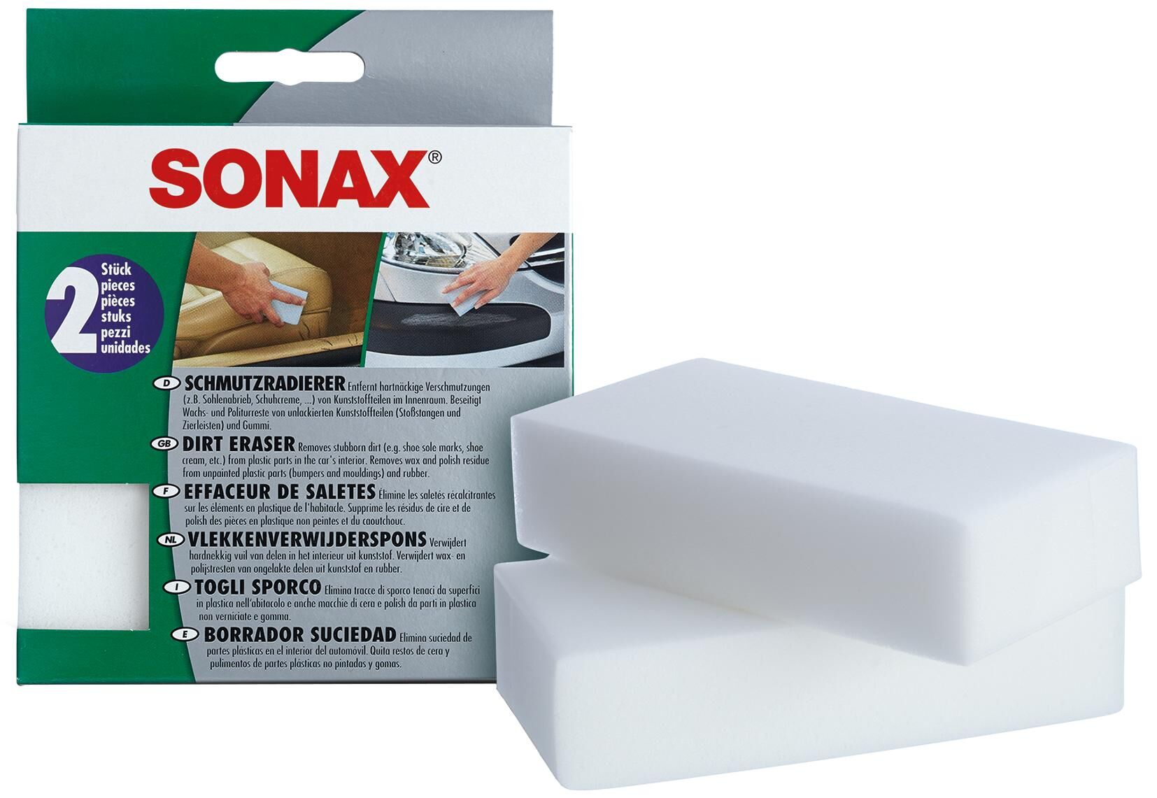 Sonax speciale spons schmutzradierer dirt eraser 2-pack
