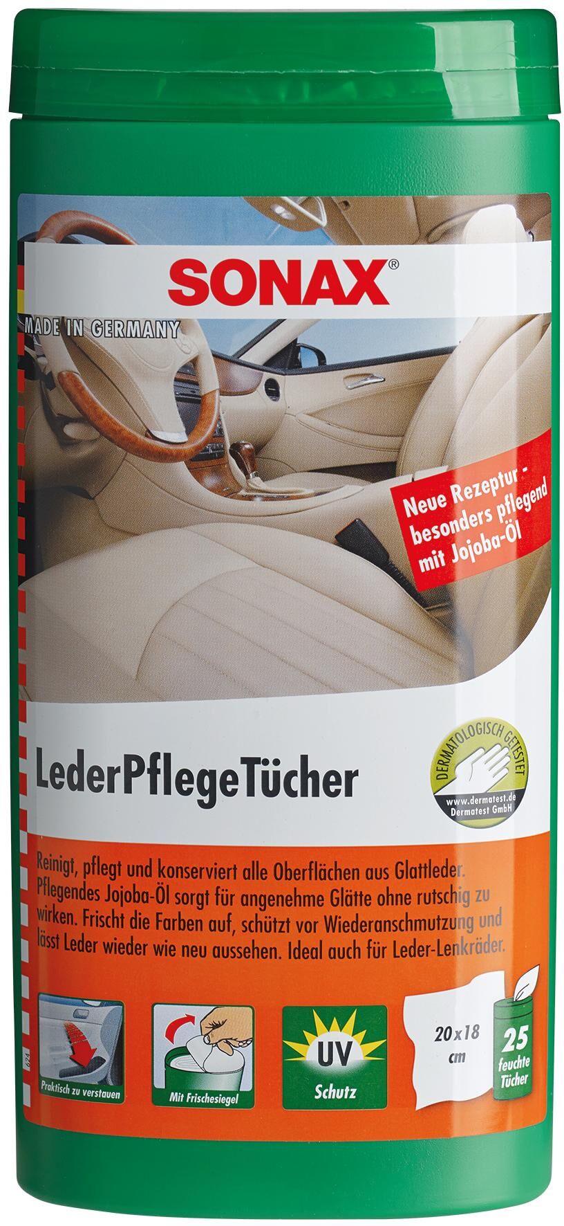 Sonax leder verzorgingsdoeken lederpflegetücher leather care cloth box