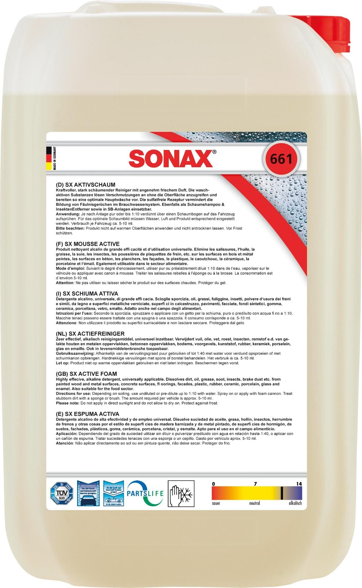 Sonax reiniger aktivschaum sx active foam 25 ltr.