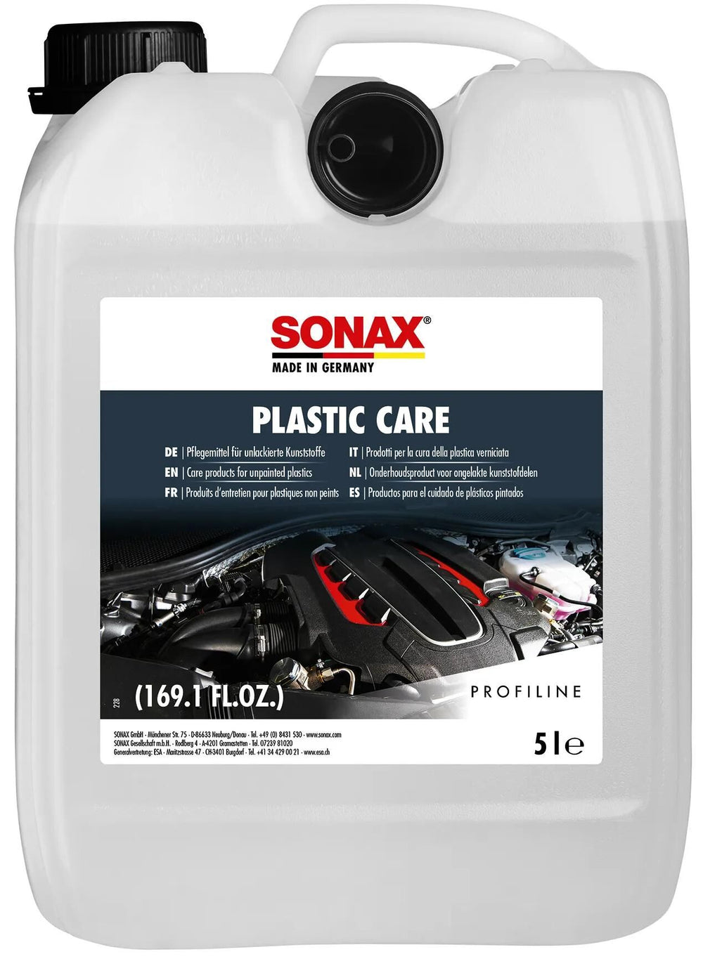 Sonax kunststoffpflegemittel plasticcare profiline plasticcare 5 l